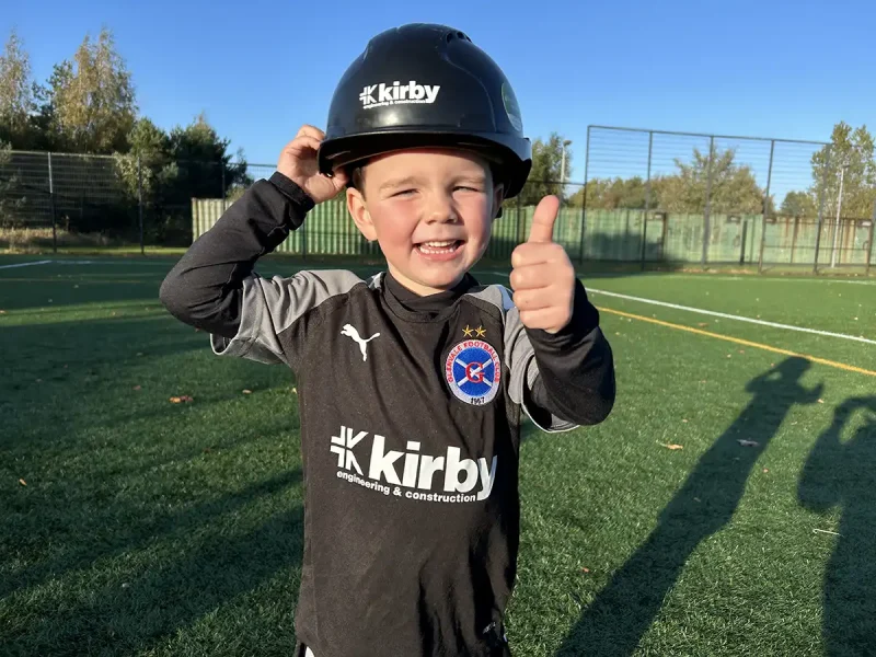 Kirby backed Glenvale FC U5 football team with its first kit.